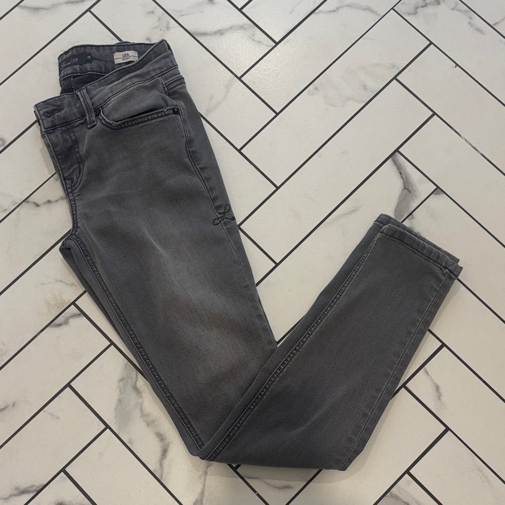 Level 99 Women's Grey Skinny Jeans